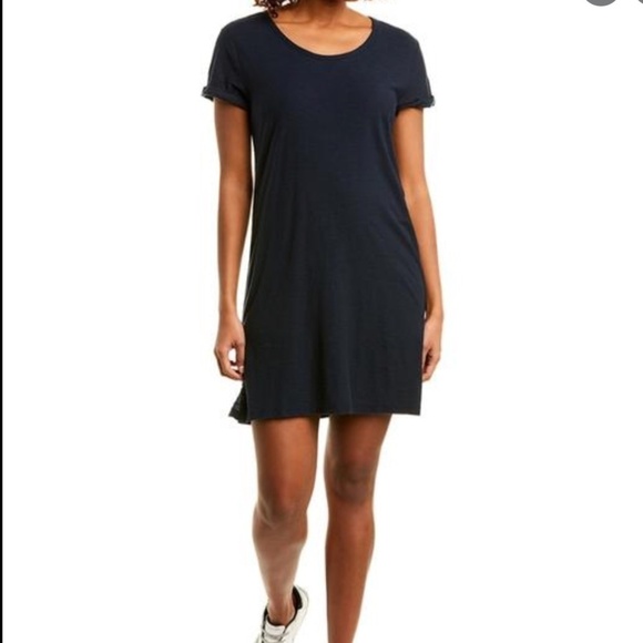 James Perse Dresses & Skirts - Standard James Perse Navy Blue Rolled Sleeve T-shirt Dress Womens 3 US M